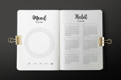 Agenda Personalizable Diseño Bullet Journal - Azul, Girasoles